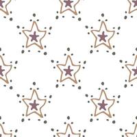 desatado padronizar com fofa estrelas rabisco para decorativo imprimir, invólucro papel, cumprimento cartões, papel de parede e tecido vetor