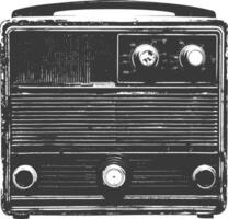 silhueta velho rádio Preto cor só cheio vetor
