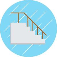 escadas plano círculo ícone Projeto vetor