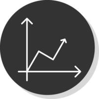 gráfico linha sombra círculo ícone Projeto vetor