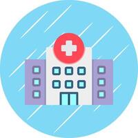 hospital plano círculo ícone Projeto vetor