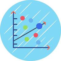 dispersar gráfico plano círculo ícone Projeto vetor