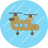 helicóptero plano círculo ícone Projeto vetor