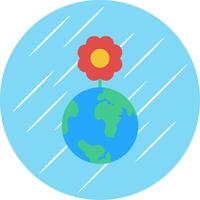 mundo plano círculo ícone Projeto vetor