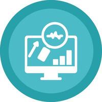 sistema monitoramento linha sombra círculo ícone Projeto vetor