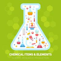 Composição de infografia química vetor