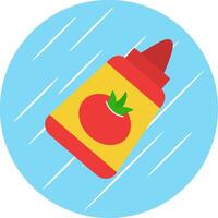 tomate ketchup plano círculo ícone Projeto vetor
