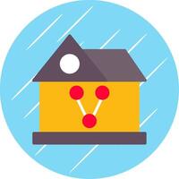 partilha casa plano círculo ícone Projeto vetor