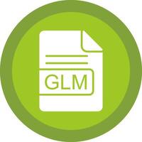 glm Arquivo formato glifo vencimento círculo ícone Projeto vetor