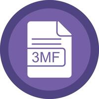 3mf Arquivo formato glifo vencimento círculo ícone Projeto vetor