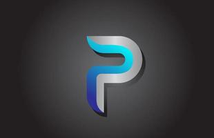 ícone de logotipo de letra do alfabeto p. design criativo para empresa e negócios vetor