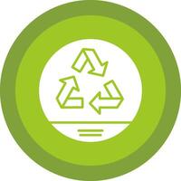 reciclar glifo vencimento círculo ícone Projeto vetor