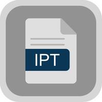 ipt Arquivo formato plano volta canto ícone Projeto vetor