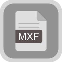 mxf Arquivo formato plano volta canto ícone Projeto vetor