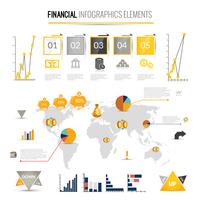 Infografia de finanças de dinheiro vetor