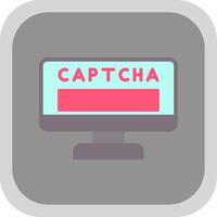 CAPTCHA plano volta canto ícone Projeto vetor
