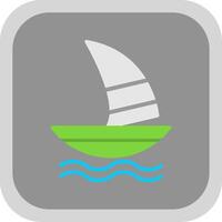 windsurf plano volta canto ícone Projeto vetor