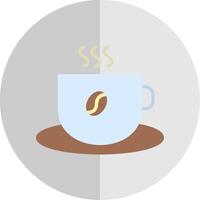 café copo plano escala ícone Projeto vetor
