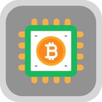 bitcoin processo plano volta canto ícone Projeto vetor