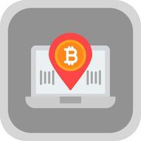 bitcoin localização plano volta canto ícone Projeto vetor