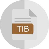 tib Arquivo formato plano escala ícone Projeto vetor