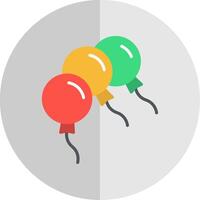 balões plano escala ícone Projeto vetor