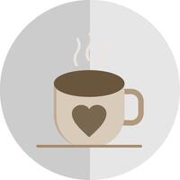 café plano escala ícone Projeto vetor