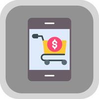 conectados círculo multi círculo compras plano volta canto ícone Projeto vetor