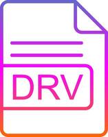 drv Arquivo formato linha gradiente ícone Projeto vetor