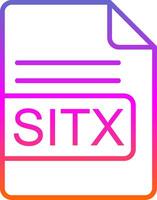 sitx Arquivo formato linha gradiente ícone Projeto vetor
