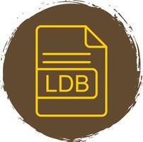 ldb Arquivo formato linha gradiente ícone Projeto vetor