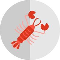 lagosta plano escala ícone Projeto vetor