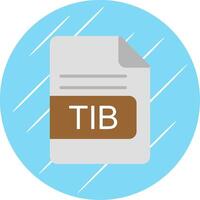 tib Arquivo formato plano círculo ícone Projeto vetor