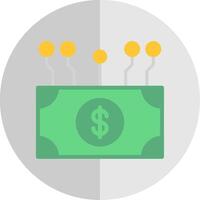 eletrônico dinheiro plano escala ícone Projeto vetor