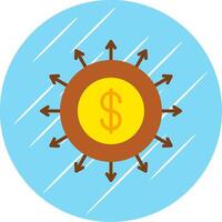 despesas gastos plano círculo ícone Projeto vetor
