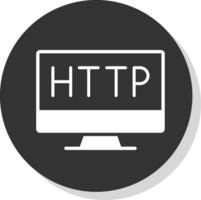 http bolacha glifo sombra círculo ícone Projeto vetor