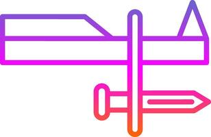baioneta linha gradiente ícone Projeto vetor