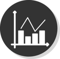 Barra gráfico glifo sombra círculo ícone Projeto vetor