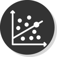 dispersar gráfico glifo sombra círculo ícone Projeto vetor