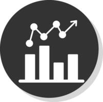 Barra gráfico glifo sombra círculo ícone Projeto vetor