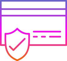 seguro pagamentos linha gradiente ícone Projeto vetor
