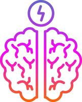 neurocirurgia linha gradiente ícone Projeto vetor