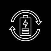 eco bateria linha invertido ícone Projeto vetor