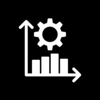 produtividade glifo invertido ícone Projeto vetor