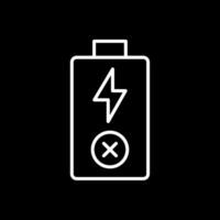 esvaziar bateria linha invertido ícone Projeto vetor