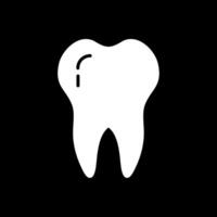 dental glifo invertido ícone Projeto vetor
