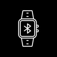 Bluetooth linha invertido ícone Projeto vetor