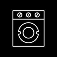 máquina de lavar linha invertido ícone Projeto vetor