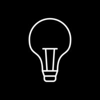 luz lâmpada linha invertido ícone Projeto vetor