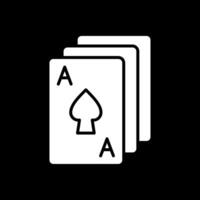 pôquer glifo invertido ícone Projeto vetor
